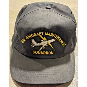 661 Aircraft Maintenance Squadron Hat Black‎ Snapback Made USA Military Base Cap